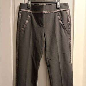 LOFT Tuxedo Pants Black Size 0 | Satin Side Stripe Workwear